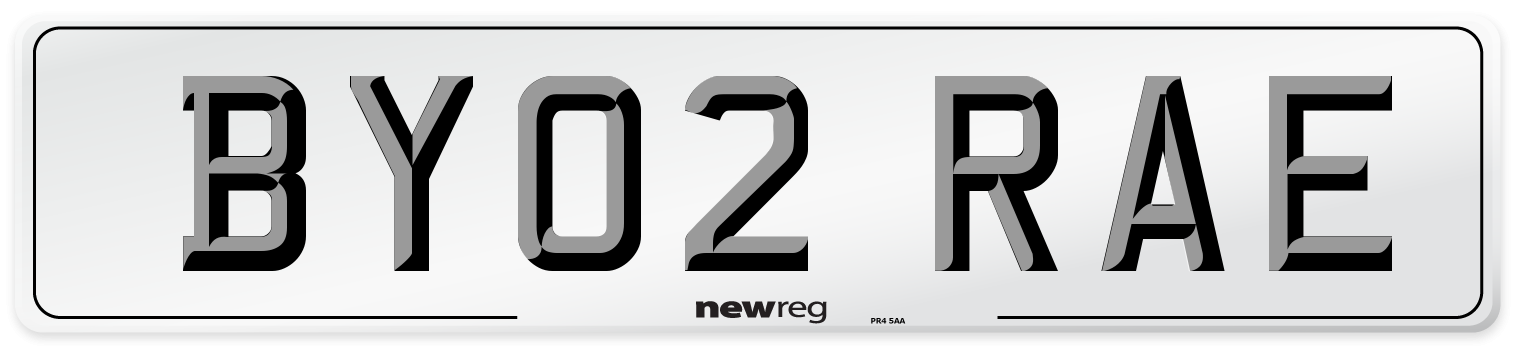 BY02 RAE Number Plate from New Reg